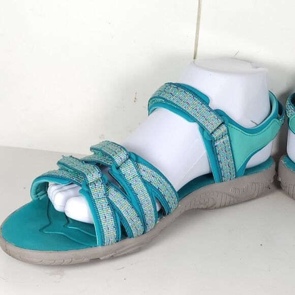 Teva Women's Tirra US6 Blue Flat Trail Hiking Strappy Sport Sandals Shoes - Picture 7 of 15